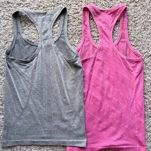 lululemon athletica Gray and Pink Tank Tops